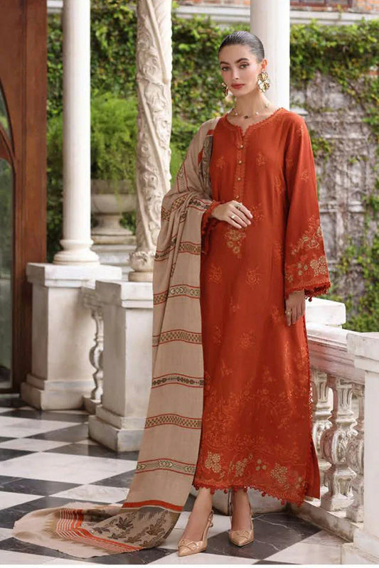 Picture of Noor by Saadia Asad - Noor Winter Pashmina Shawl - D10-Rustique - Unstitched - Available at Raja Sahib