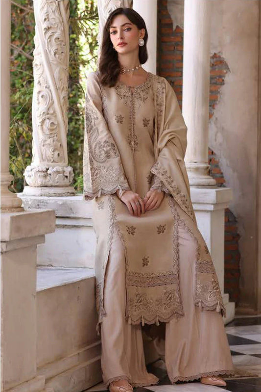 Picture of Noor by Saadia Asad - Noor Winter Pashmina Shawl - D12-Caramel Mist - Unstitched - Available at Raja Sahib