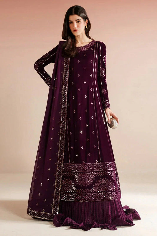 Picture of Jazmin - Velvet Vogue Luxury Formals - VVF D-01 - Unstitched - Available at Raja Sahib