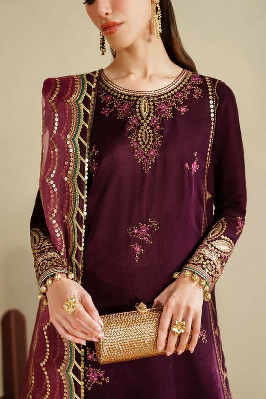 Picture of Jazmin - Velvet Vogue Luxury Formals - VVF D-04 - Unstitched - Available at Raja Sahib