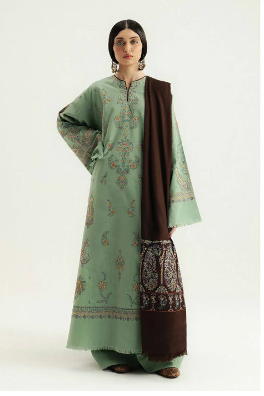 Picture of Zara Shahjahan - Winter Unstitched Collection - KERAN-D4 - Unstitched - Available at Raja Sahib