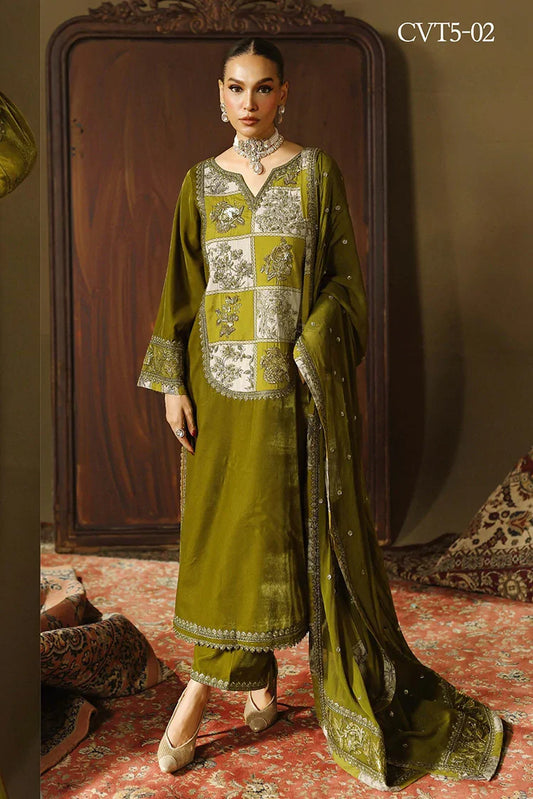 Picture of Charizma - Signora Premium Embroidered Velvet & Adda Work Collection Vol 1 - CVT5-02 - Unstitched - Available at Raja Sahib