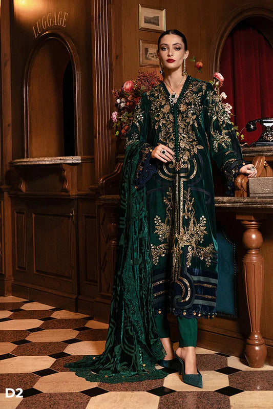 Picture of Maria B - Winter Luxe Linen Collection - WL-1302 - Unstitched - Available at Raja Sahib