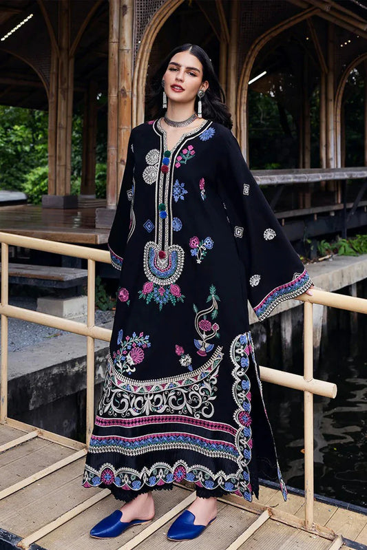 Picture of Mushq - Hemline Symphony Karandi Collection - 02U-Midnight Rune - Unstitched - Available at Raja Sahib