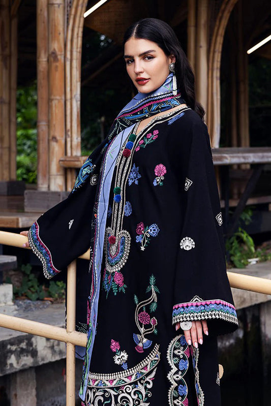 Picture of Mushq - Hemline Symphony Karandi Collection - 02U-Midnight Rune - Unstitched - Available at Raja Sahib