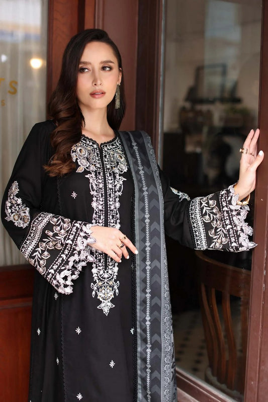 Noor by Saadia Asad - Noor Winter Embroidered Printskhaas Collection - Design 10A - Unstitched