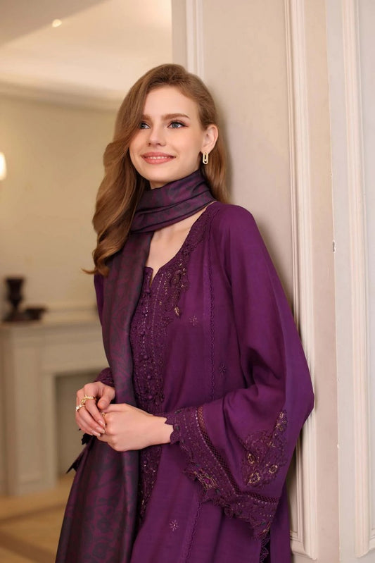 Picture of Noor by Saadia Asad - Noor Winter Embroidered Printskhaas Collection - Design 10B - Unstitched - Available at Raja Sahib