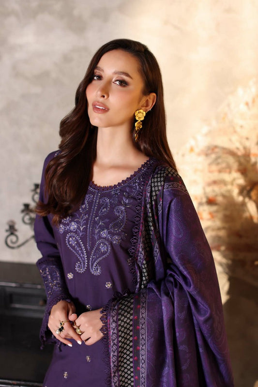 Noor by Saadia Asad - Noor Winter Embroidered Printskhaas Collection - Design 2A - Unstitched