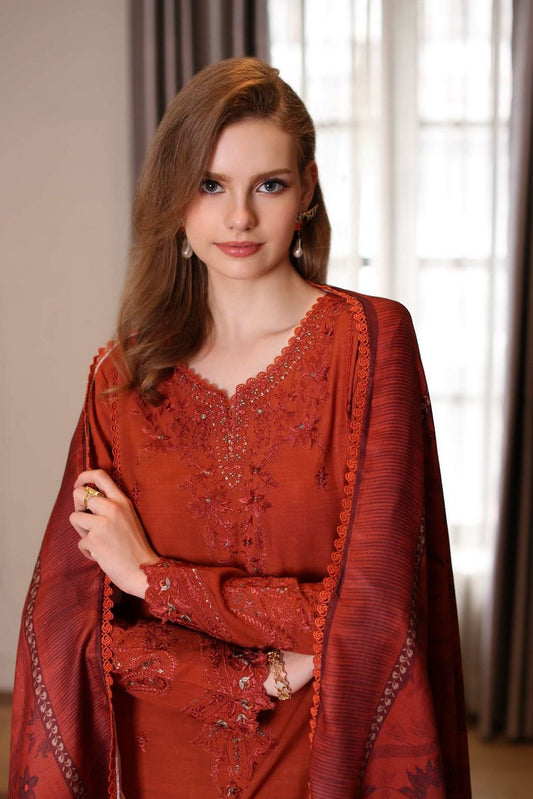 Noor by Saadia Asad - Noor Winter Embroidered Printskhaas Collection - Design 5A - Unstitched