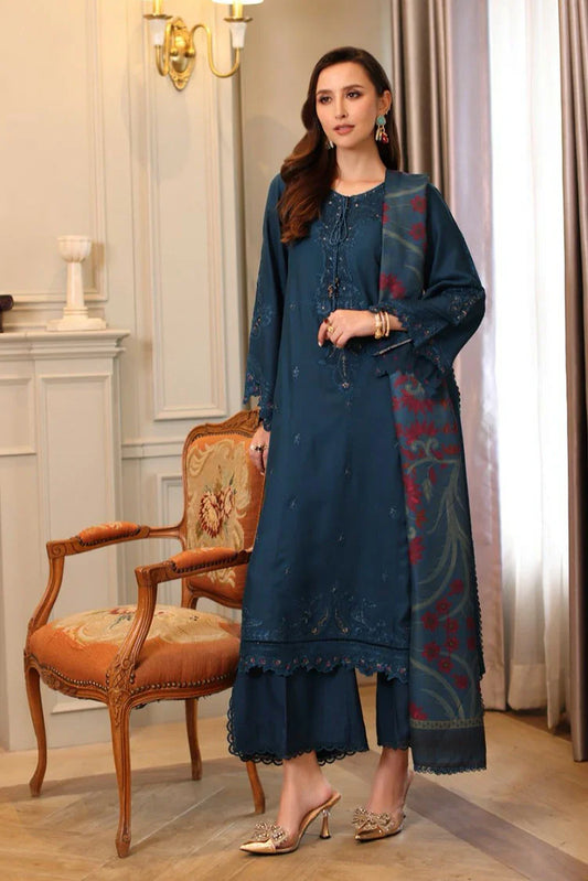 Picture of Noor by Saadia Asad - Noor Winter Embroidered Printskhaas Collection - Design 5B - Unstitched - Available at Raja Sahib