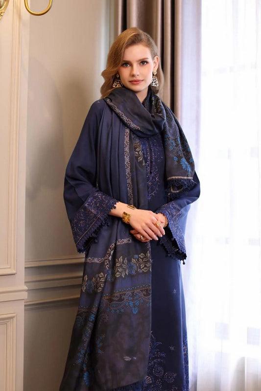 Noor by Saadia Asad - Noor Winter Embroidered Printskhaas Collection - Design 7B - Unstitched