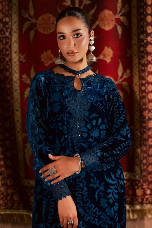 Picture of Nureh - Ballerina Embellished Velvet Palachi Collection - NU2-188 - Unstitched - Available at Raja Sahib