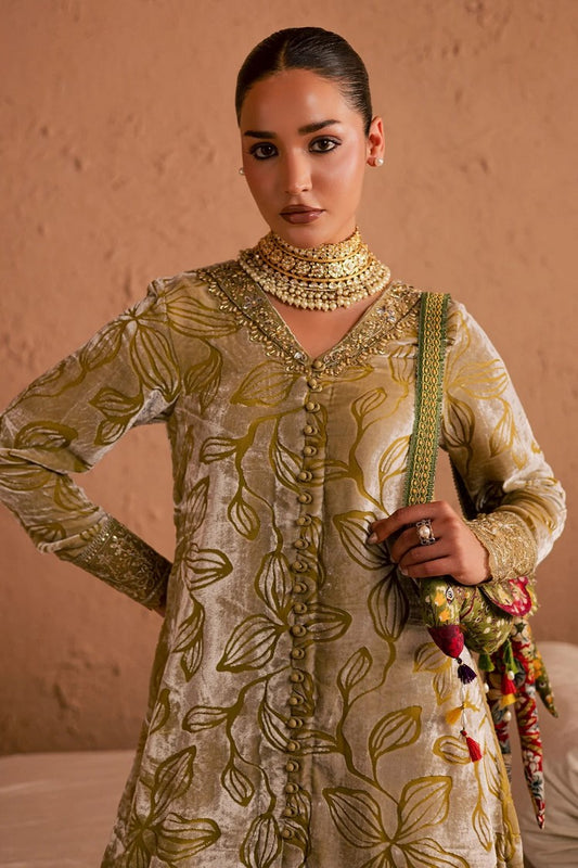 Picture of Nureh - Ballerina Embellished Velvet Palachi Collection - NU2-189 - Unstitched - Available at Raja Sahib