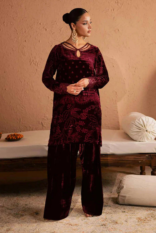 Picture of Nureh - Ballerina Embellished Velvet Palachi Collection - NU2-190 - Unstitched - Available at Raja Sahib