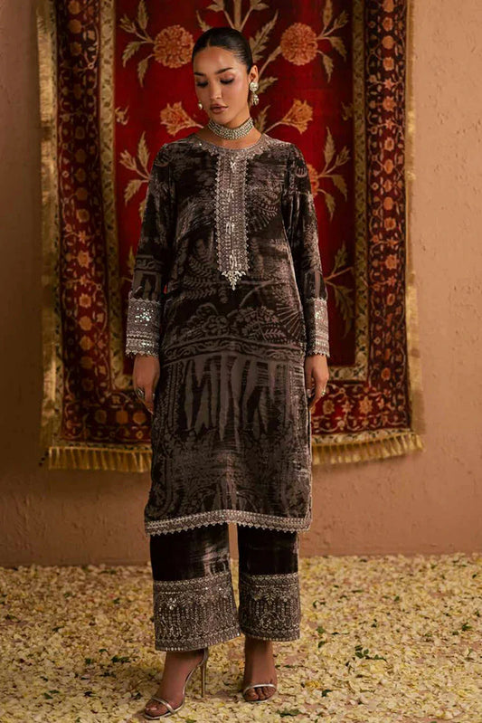 Picture of Nureh - Ballerina Embellished Velvet Palachi Collection - NU2-192 - Unstitched - Available at Raja Sahib
