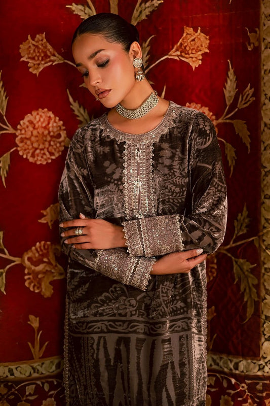 Picture of Nureh - Ballerina Embellished Velvet Palachi Collection - NU2-192 - Unstitched - Available at Raja Sahib