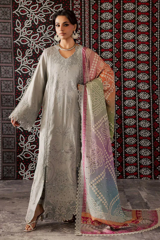 Picture of Nureh - Bazar Embroidered Chikankari Peach Leather Collection - NE-207 - Unstitched - Available at Raja Sahib