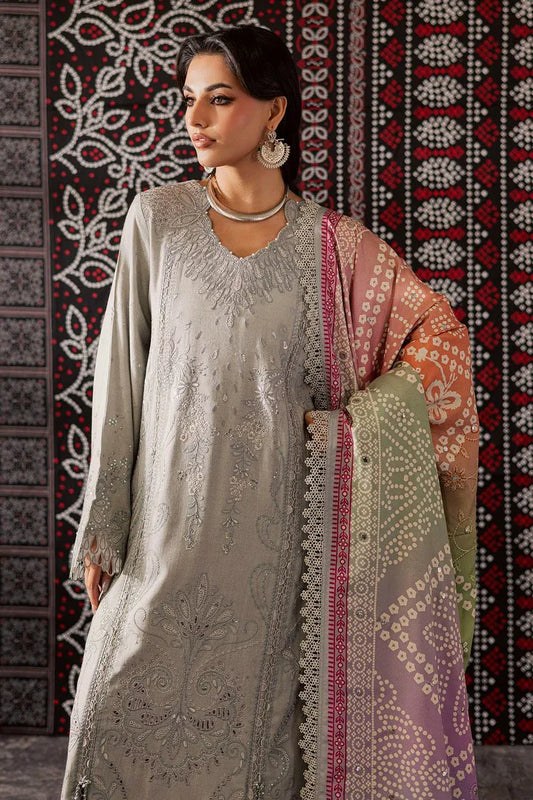Picture of Nureh - Bazar Embroidered Chikankari Peach Leather Collection - NE-207 - Unstitched - Available at Raja Sahib