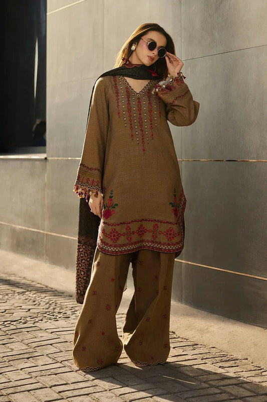 Picture of Charizma - Poshima Embroidered Peach Leather Collection Vol 2 - PSW5-11 - Unstitched - Available at Raja Sahib