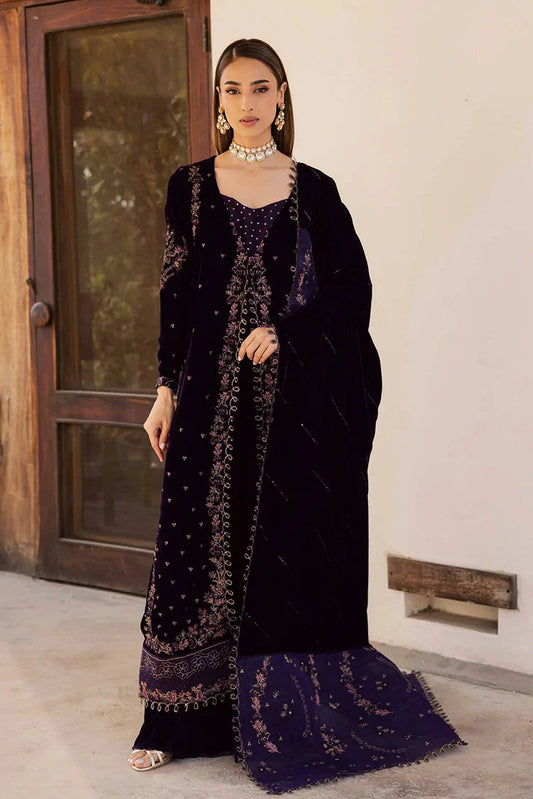 Nureh - Maya Embroidered Velvet Collection Vol 4 - NW-123 - Unstitched