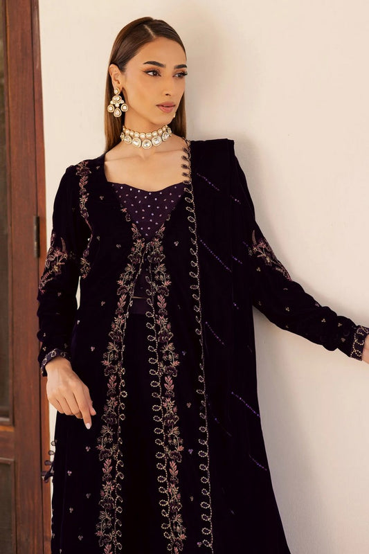 Nureh - Maya Embroidered Velvet Collection Vol 4 - NW-123 - Unstitched