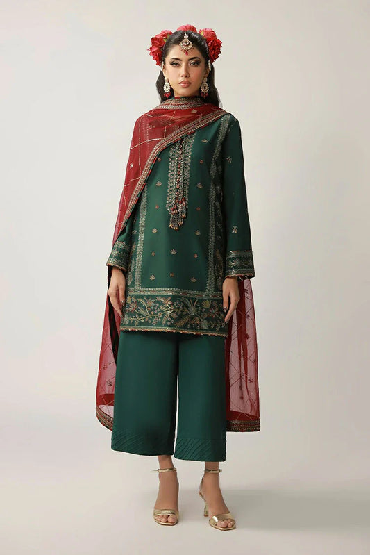 Asim Jofa - Layaan Festive Collection - AJULO-12 Embroidered Silk 3 Pcs - Unstitched