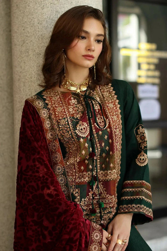 Picture of Charizma - Poshima Embroidered Peach Leather Collection Vol 3 - PSW5-17 - Unstitched - Available at Raja Sahib