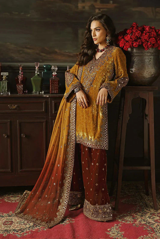Charizma - Signora Premium Embroidered Plachi Velvet Collection Vol 2 - CVT5-12 - Unstitched