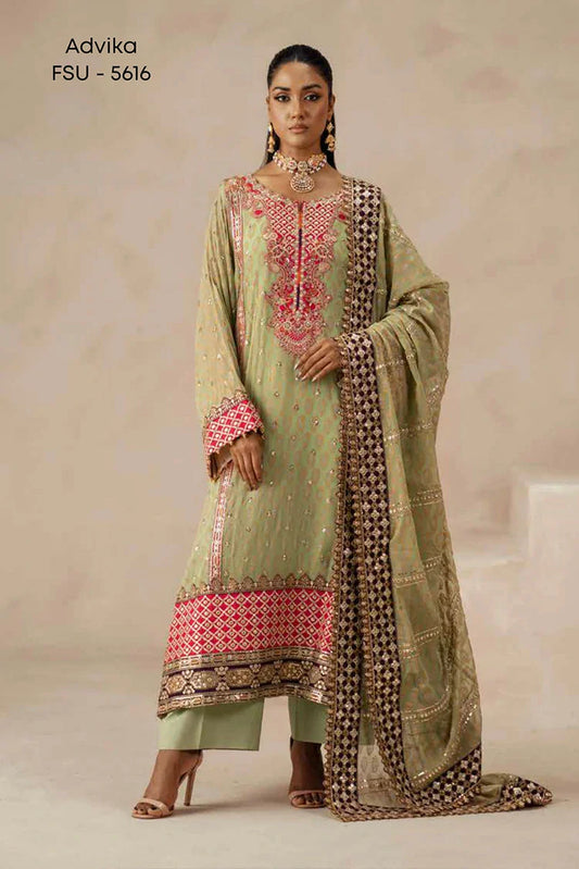 Picture of Freesia - Mehrun Luxury Chiffon Collection - FSU-5616 Advika - Unstitched - Available at Raja Sahib