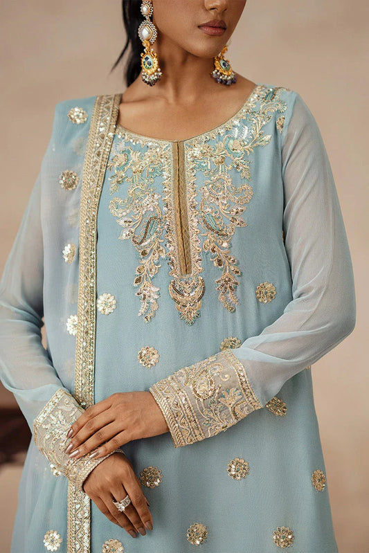 Picture of Freesia - Mehrun Luxury Chiffon Collection - FSU-5619 Azita - Unstitched - Available at Raja Sahib
