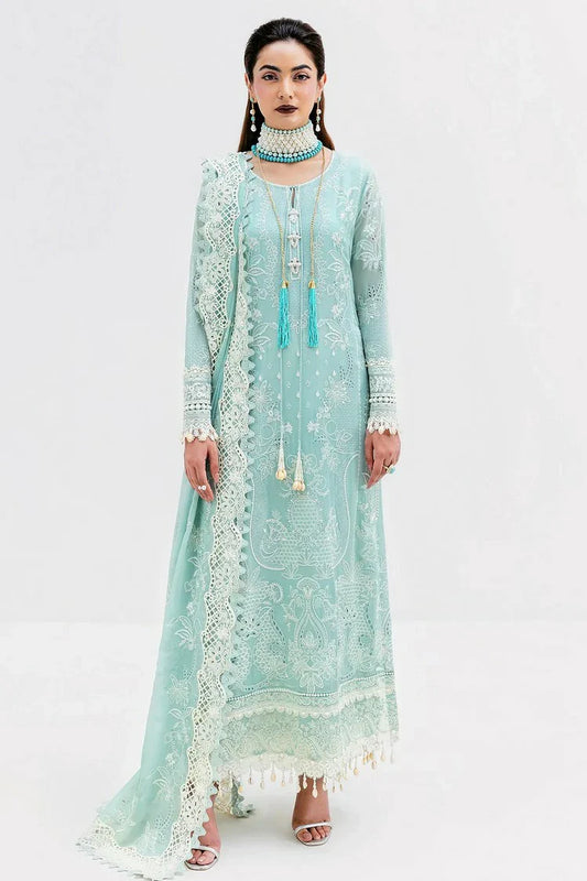 Picture of Serene - Luxe Collection - S-1087 Aqua - Unstitched - Available at Raja Sahib