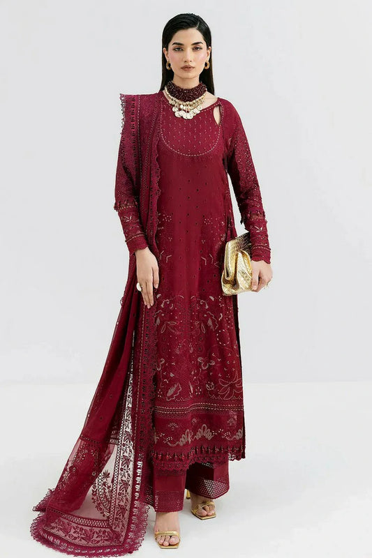 Picture of Serene - Luxe Collection - S-1089 Scarlet - Unstitched - Available at Raja Sahib