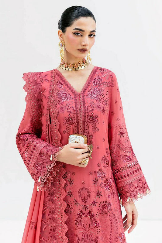 Picture of Serene - Luxe Collection - S-1092 Salmon - Unstitched - Available at Raja Sahib