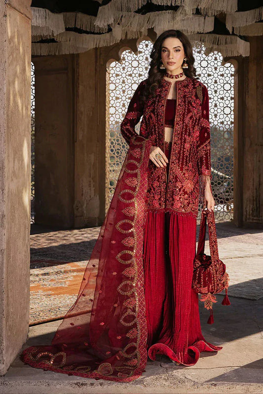 Picture of Zarizaa - Mukhtar e Khaas Festive Velvet Collection - 03 Laal Rukh - Unstitched - Available at Raja Sahib