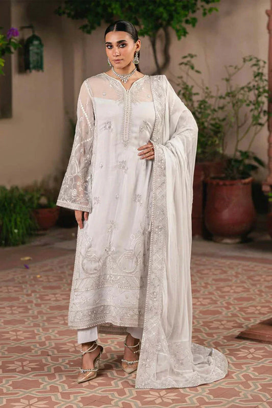 Picture of Freesia - Gulnaar Luxury Chiffon Collection - Faina-FSU-5656 - Unstitched - Available at Raja Sahib