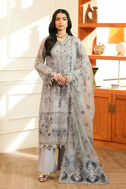 Picture of Waresha - Formal Era Collection - WFE-03-SMOKY GRACE - Unstitched - Available at Raja Sahib