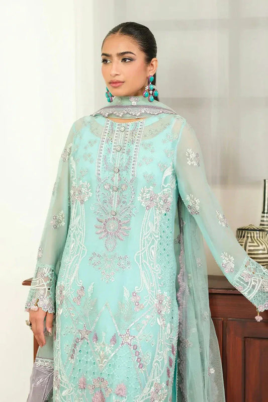 Picture of Waresha - Formal Era Collection - WFE-08-FROSTED AZURE - Unstitched - Available at Raja Sahib