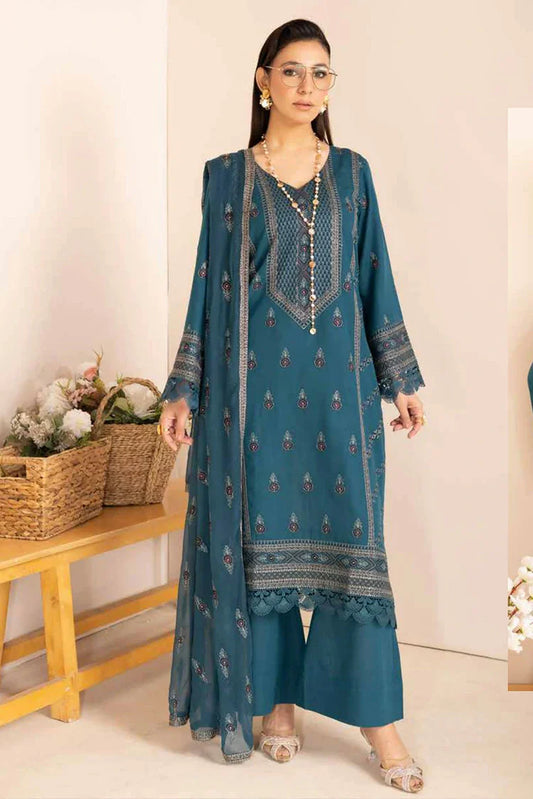 Picture of Noor e Fajar - Hania Embroidered Karandi Collection - KR-191 - Unstitched - Available at Raja Sahib