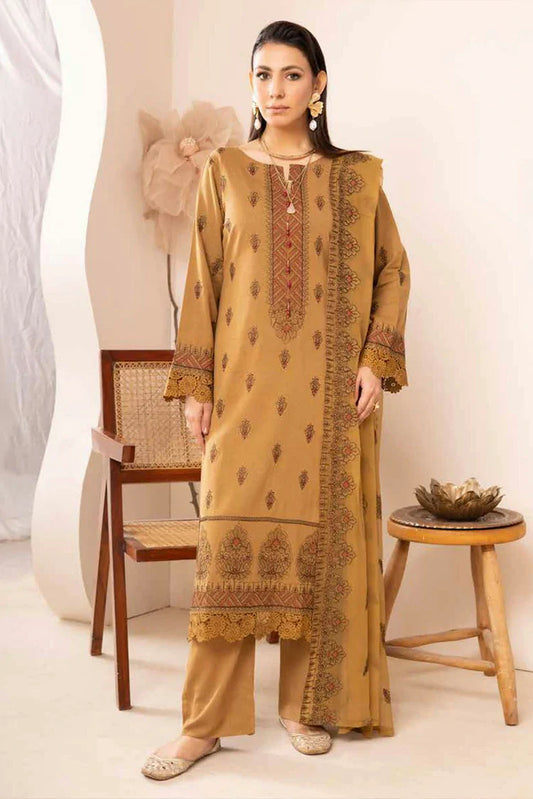 Picture of Noor e Fajar - Hania Embroidered Karandi Collection - KR-193 - Unstitched - Available at Raja Sahib