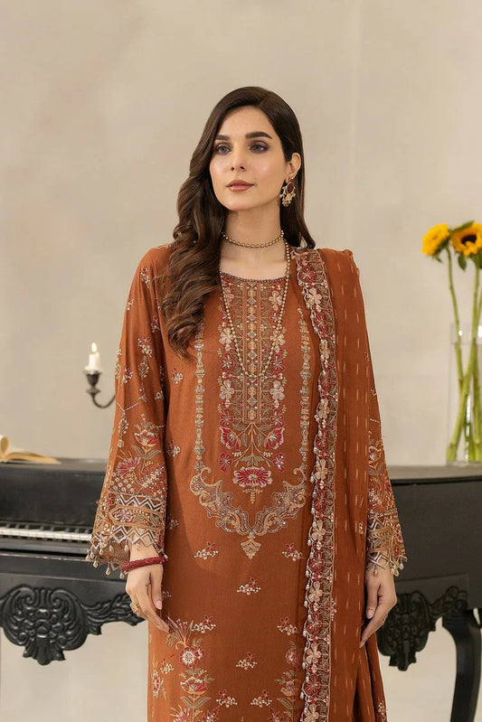 Picture of Raeesa - Dehleez Embroidered Karandi Collection - DK-007 - Unstitched - Available at Raja Sahib