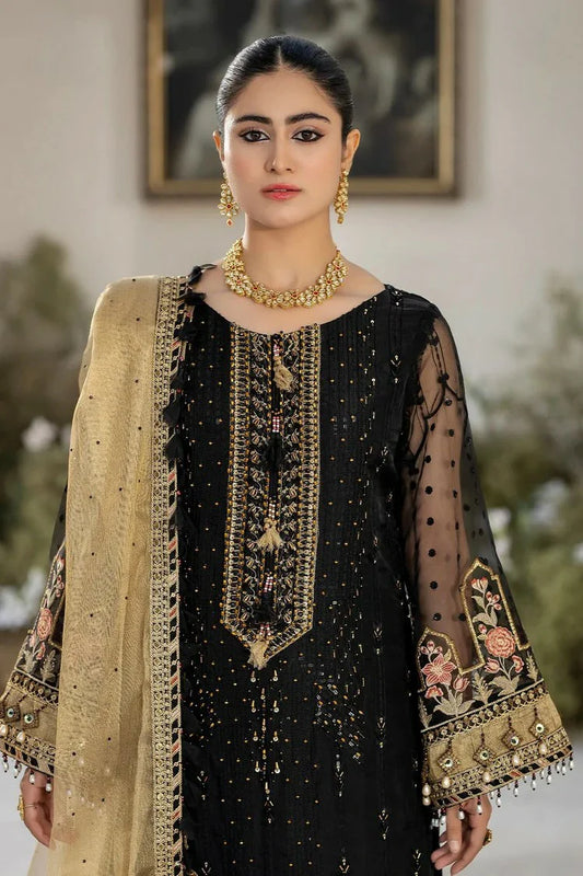 Picture of Raeesa - Dehleez Luxury Chiffon Collection Vol 2 - DL-1017 Nightingale - Unstitched - Available at Raja Sahib