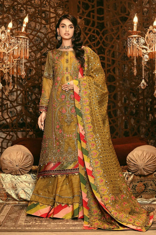 Picture of Raeesa - Nooraniyat Wedding Edition - D2-Olive Green - Unstitched - Available at Raja Sahib