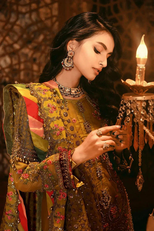Picture of Raeesa - Nooraniyat Wedding Edition - D2-Olive Green - Unstitched - Available at Raja Sahib