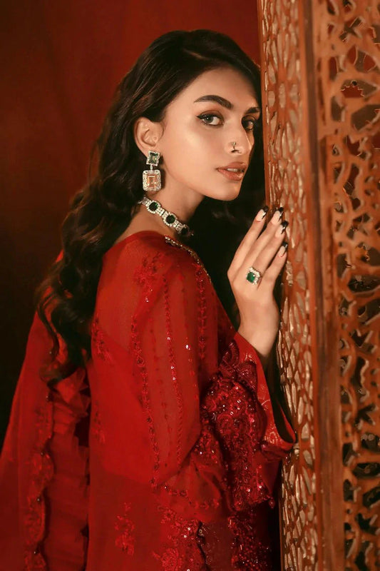 Picture of Raeesa - Nooraniyat Wedding Edition - D4-Crimson Red - Unstitched - Available at Raja Sahib