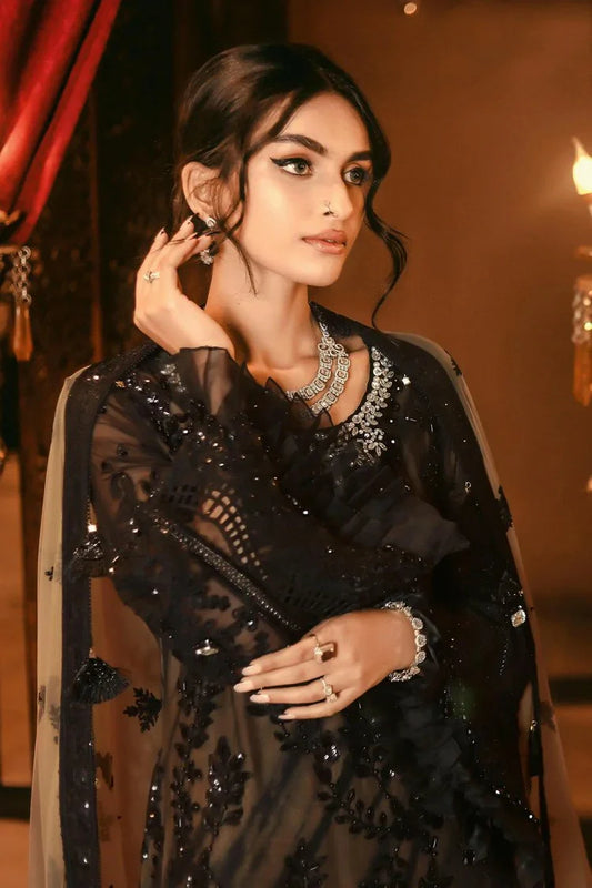 Picture of Raeesa - Nooraniyat Wedding Edition - D7-Midnight Black - Unstitched - Available at Raja Sahib