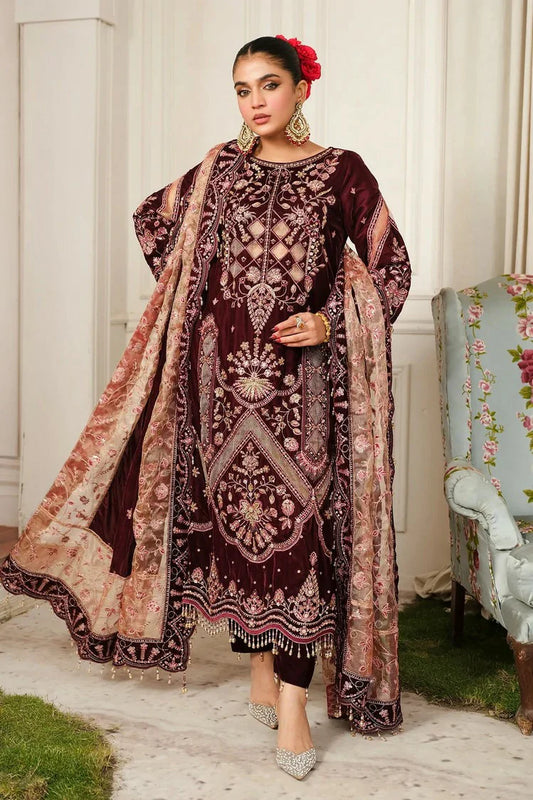 Picture of Raeesa - Sheen Luxury Velvet - HV-07-Poosh - Unstitched - Available at Raja Sahib