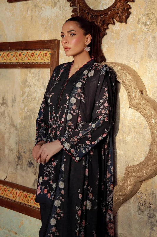 Picture of Sahar - Elara Fall Winter Printed Collection - AW1-25-01-Blue Noir Bloom - Unstitched - Available at Raja Sahib