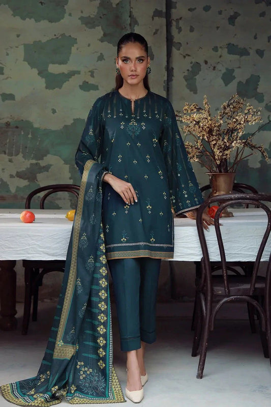 Picture of Sahar - Elara Fall Winter Printed Collection - AW1-25-03-Emerald Dusk - Unstitched - Available at Raja Sahib