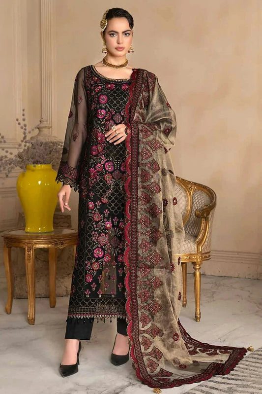 Picture of Janique - Embellish Luxury Collection Vol 7 - Design-04 Nature Black - Unstitched - Available at Raja Sahib