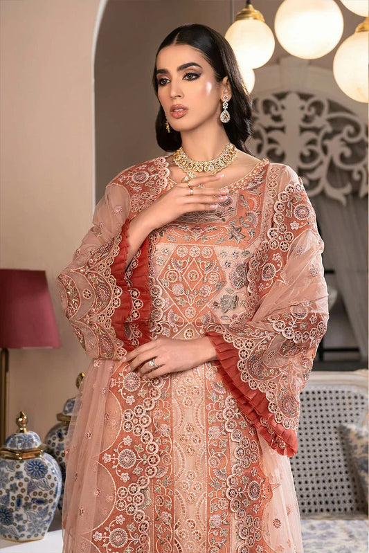 Picture of D 001 Peaceful Pink JJ Embellished Luxury Collection Vol 2 - Available at Raja Sahib